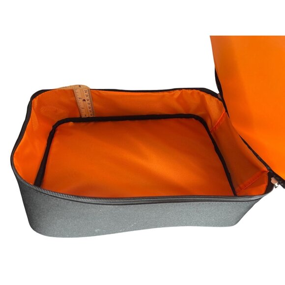 Petrie Black Riding Boot Bag W/ Orange Lining & Adjustable Strap C102 - Picture 2 of 9